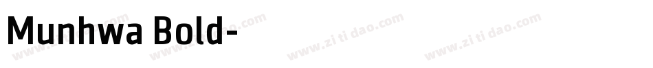 Munhwa Bold字体转换